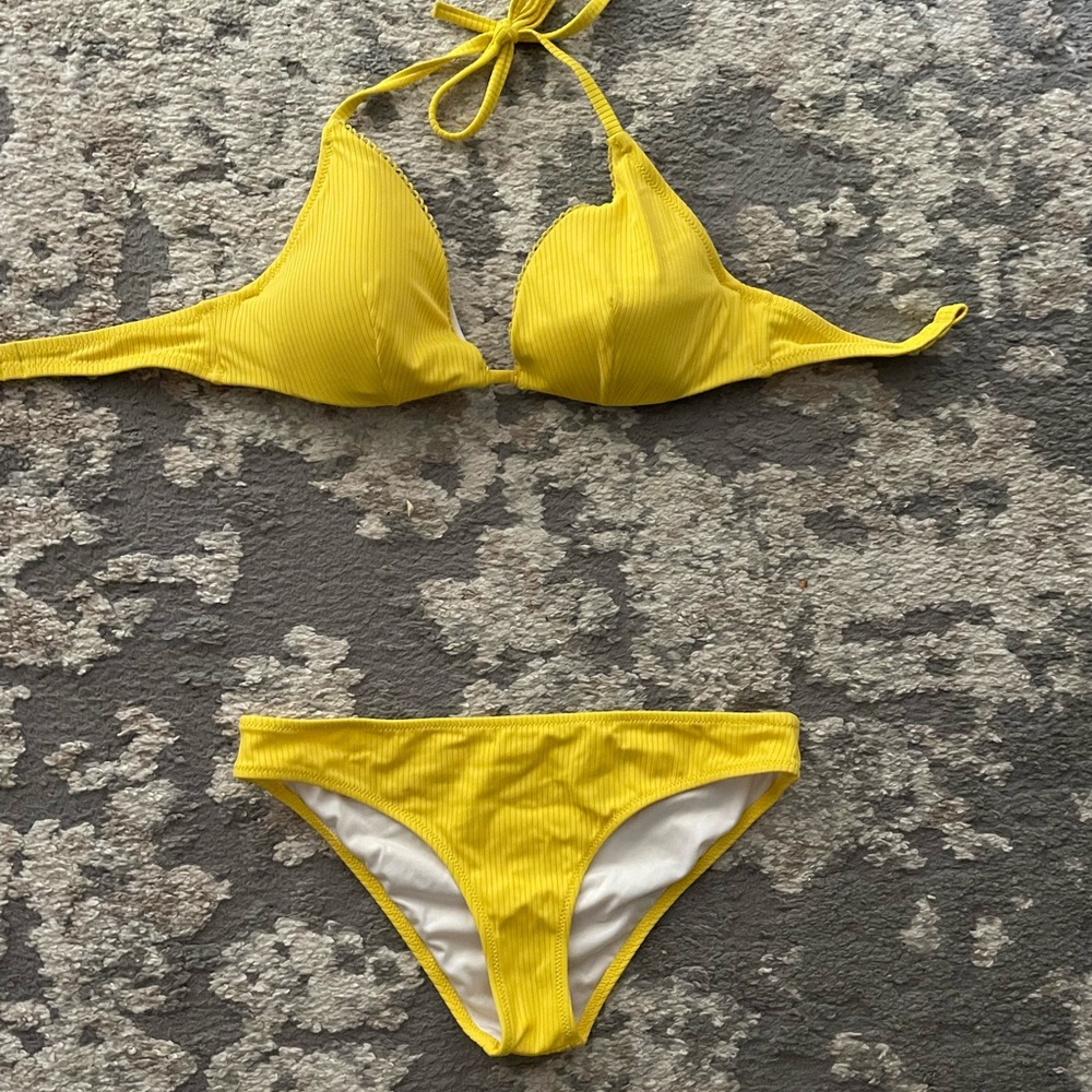 Shade & Shore Yellow Bikini Swim Set